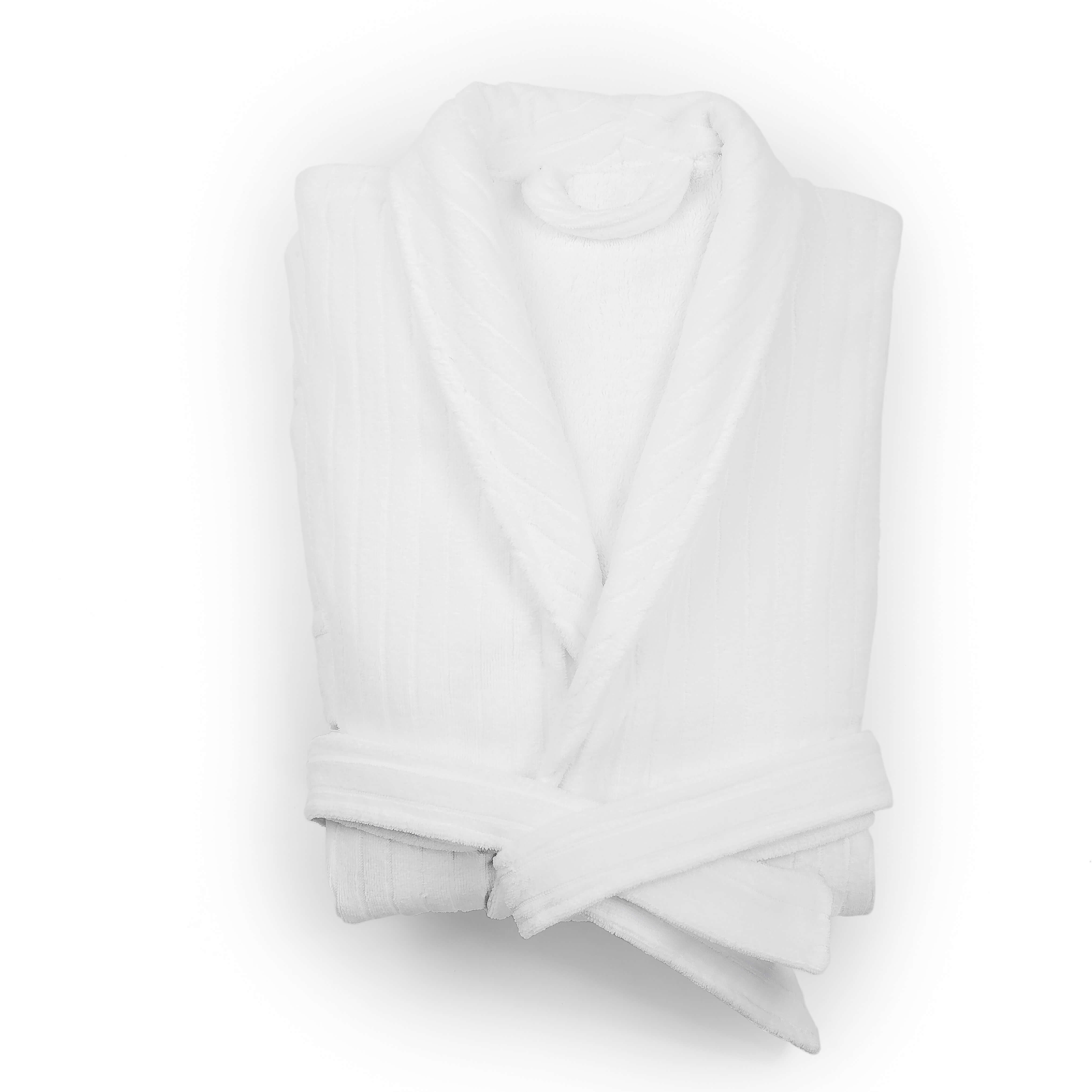 Velour Bathrobe Shawl Collar